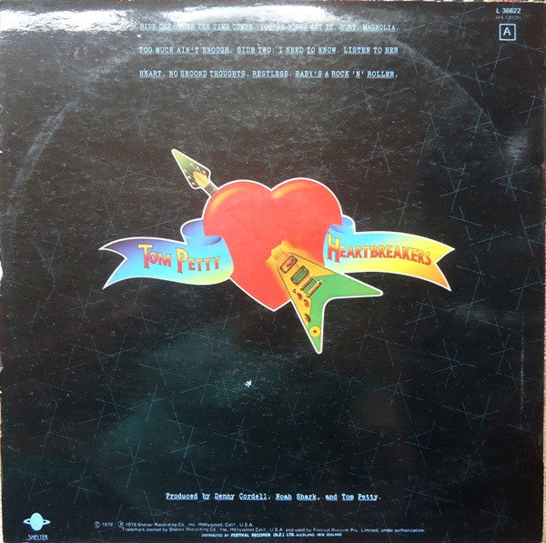 Image of Back Cover of 1724261E: LP - TOM PETTY AND THE HEARTBREAKERS, You're Gonna Get It! (Shelter Records; L 36622, New Zealand 1978, Laminated Sleeve)   VG+/VG+