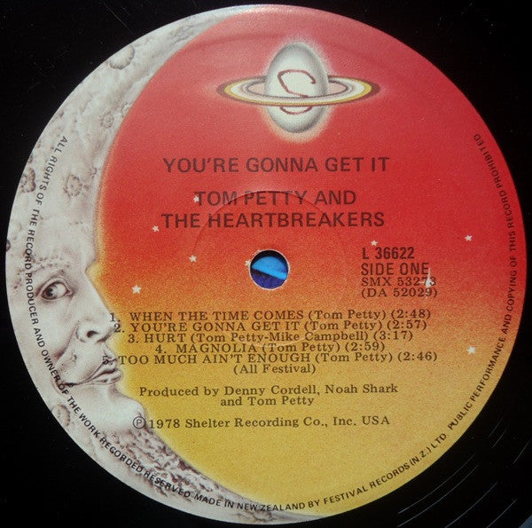 Image of Label Cover of 1724261E: LP - TOM PETTY AND THE HEARTBREAKERS, You're Gonna Get It! (Shelter Records; L 36622, New Zealand 1978, Laminated Sleeve)   VG+/VG+