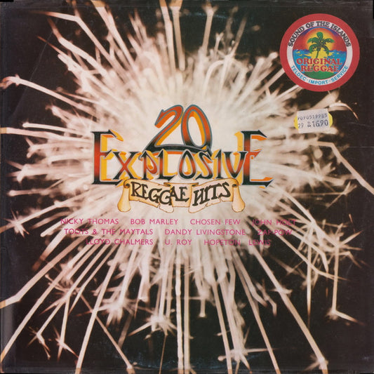 Image of Front Cover of 3524278E: LP - VARIOUS ARTISTS, 20 Explosive Reggae Hits (Trojan Records; TRLS 81, UK 1970s Reissue, Picture Sleeve)   VG+/VG+