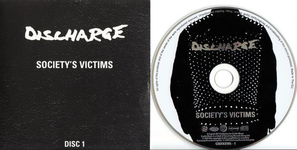 Image of Label Cover of 3xCD - VG/VG - DISCHARGE, Society's Victims (Sanctuary; CMXBX985, UK 2004, Box Set, Booklet), Light marks to disc one only,  - 3216243C