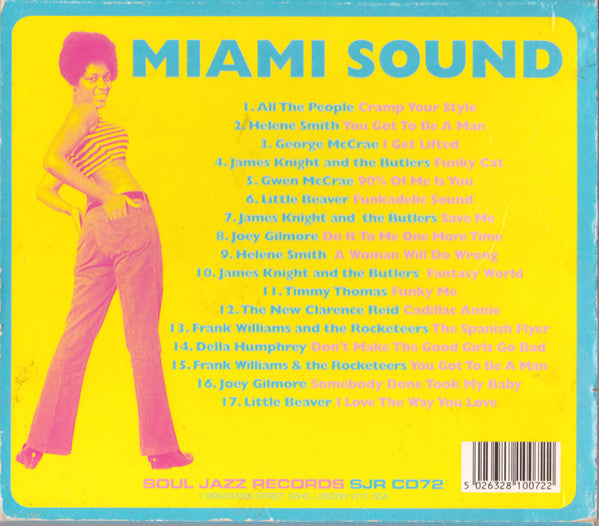 Image of Back Cover of CD - VG/VG+ - VARIOUS ARTISTS, Miami Sound (Rare Funk & Soul From Miami, Florida 1967-1974) (Soul Jazz Records; SJR CD72, UK 2003, Card Slipcase with Jewel Case inside), ,  - 1116375C