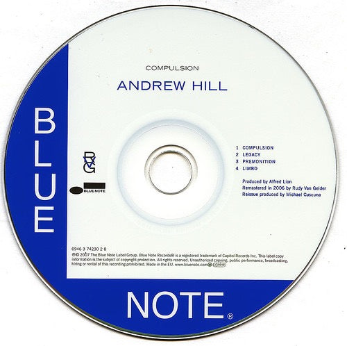 Image of Label Cover of 1714557C: CD - ANDREW HILL, Compulsion!!!!! (Blue Note; 0946 3 74230 2 8, Europe 2000s Reissue, Booklet)   VG+/EX