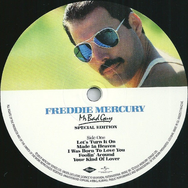 Image of Label Cover of 1814057C: LP - FREDDIE MERCURY, Mr. Bad Guy (Mercury; 0602577404214, Europe 2019 Reissue, Inner, Half-Speed Mastered)   EX/VG+