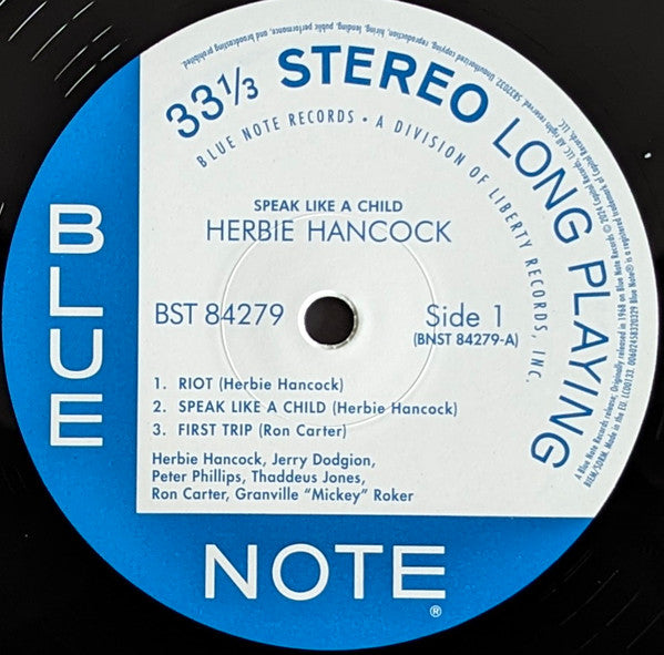 Image of Label Cover of LP - NEW/NEW - HERBIE HANCOCK, Speak Like A Child (Blue Note; 5832032, Worldwide 2024 Reissue, Gatefold), ,  - 2256177S
