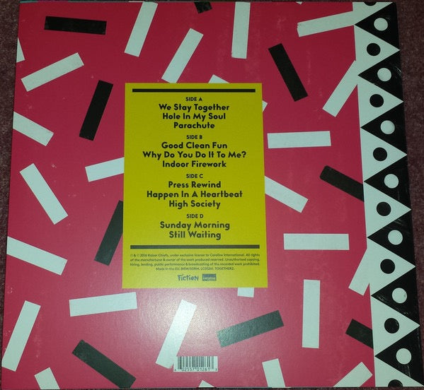 Image of Back Cover of 2xLP - VG+/VG+ - KAISER CHIEFS, Stay Together (Fiction Records; TOGETHER2, Europe 2016, 2 Inners, 180 Gram Vinyl), Still In Opened Shrinkwrap With Hype Sticker,  - 1646161S