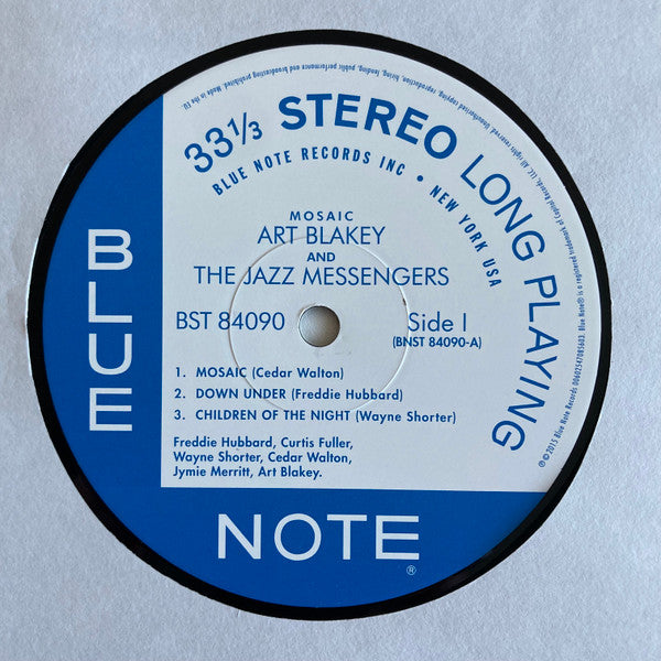 Image of Label Cover of 1844004S: LP - ART BLAKEY & THE JAZZ MESSENGERS, Mosaic (Blue Note; ST-84090, Europe 2015 Reissue, Picture Sleeve, Inner, 180g Remastered Blue Note 75th Anniversary Edition) Still In Stickered Shrinkwrap  VG+/VG+