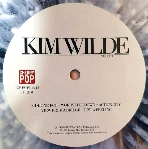 Image of Label of 1814186C: LP - KIM WILDE, Select (Cherry Red; PCRPOPLP213X, Europe 2022 Reissue, Inner, Clear w/ White Splatter Vinyl)   VG+/VG+