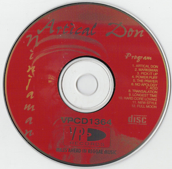 Image of Label Cover of 1854132S: CD - NINJAMAN, Artical Don (VP Records; VPCD1364, US 1994)   VG+/VG+