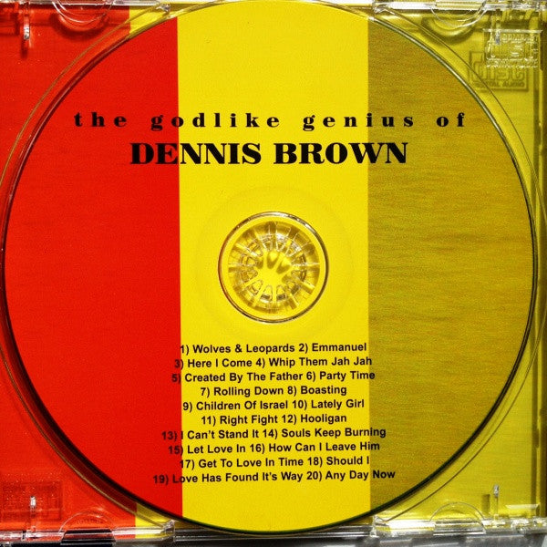 Image of Label Cover of 1854162S: CD - DENNIS BROWN, The Godlike Genius Of Dennis Brown (Dressed To Kill; DRESS145, UK 1999)   EX/VG+