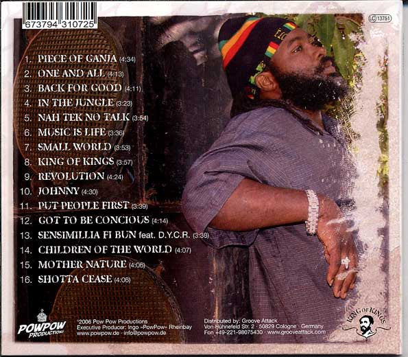 Image of Back Cover of 1854165S: CD - ELIJAH PROPHET, King Of Kings (Pow Pow Productions; POW007-2 CD, Germany 2006, Digipak, Booklet)   EX/EX