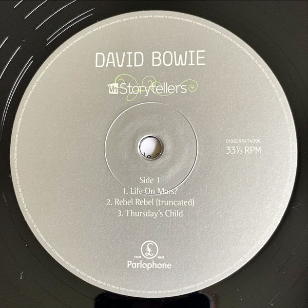 Image of Label Cover of 1814334C: 2xLP - DAVID BOWIE, VH1 Storytellers (Parlophone; DBVH1 9919, Europe 2019 Reissue, Gatefold, 2 Inners)   VG+/VG+