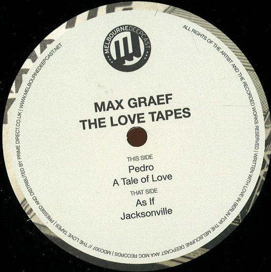 Image of Front Cover of 4314033C: 12" - MAX GRAEF, The Love Tapes (Melbourne Deepcast; MDC007, Australia 2013) Light marks only.  /VG+