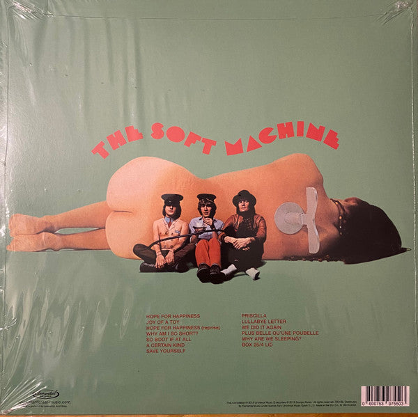 Image of Back Cover of 1814425C: LP - THE SOFT MACHINE, The Soft Machine (Elemental Music; 700198, Spain 2023 Reissue, Gatefold)   NEW/NEW