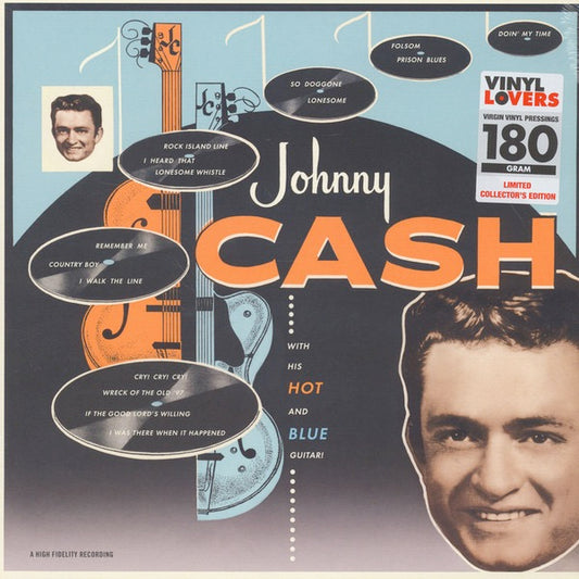 Image of Front Cover of 1854210S: LP - JOHNNY CASH, With His Hot And Blue Guitar (Vinyl Lovers; 6785441, Europe 2016 Reissue)   NEW/NEW