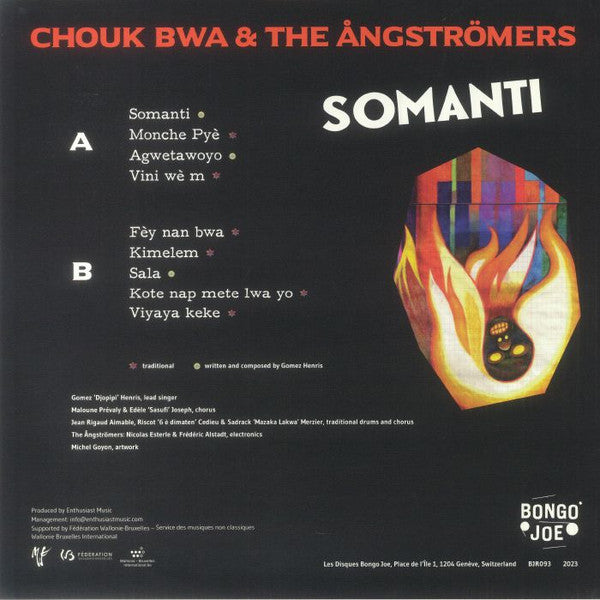 Image of Back Cover of 1844127S: LP - CHOUK BWA* & THE  NGSTR MERS, Somanti (Les Disques Bongo Joe; BJR093, Switzerland 2023, Inner)   VG+/VG+