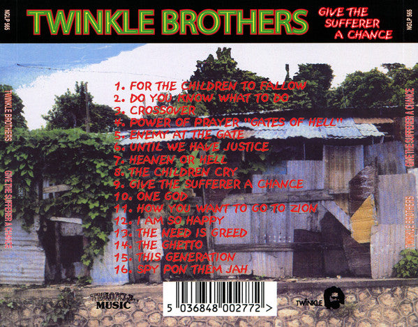 Image of Back Cover of 1834163E: CD - TWINKLE BROTHERS, Give The Sufferer A Chance (Twinkle Music; NGCD 565, UK 2004)   EX/EX