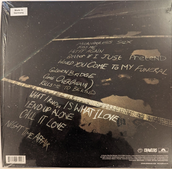 Image of Back Cover of 1824217E: LP - CRAWLERS, The Mess We Seem To Make (Polydor ; 00602458274998, UK & Europe 2024, Inner & Insert, White Vinyl With Signed Card) Still In Stickered Shrinkwrap  EX/EX