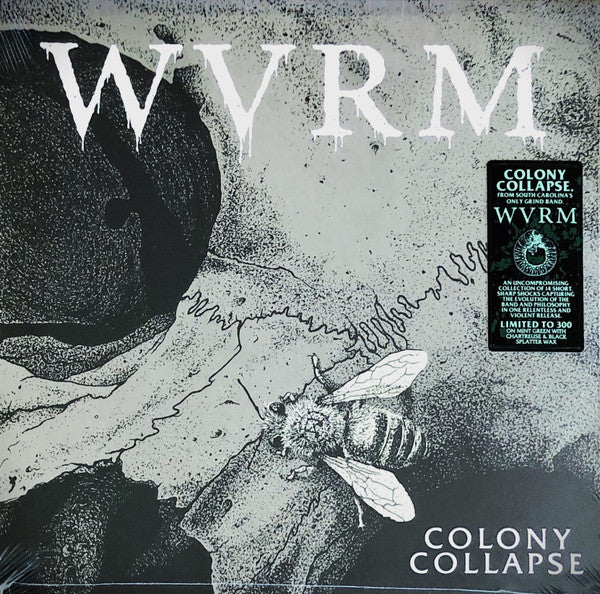 Image of Front Cover of 1824199E: LP - WVRM, Colony Collapse (Prosthetic Records ; Pros104131, US 2020, Insert, Mint Green Vinyl With Chartreuse And Black Splatter) Still In Stickered Shrinkwrap  EX/EX