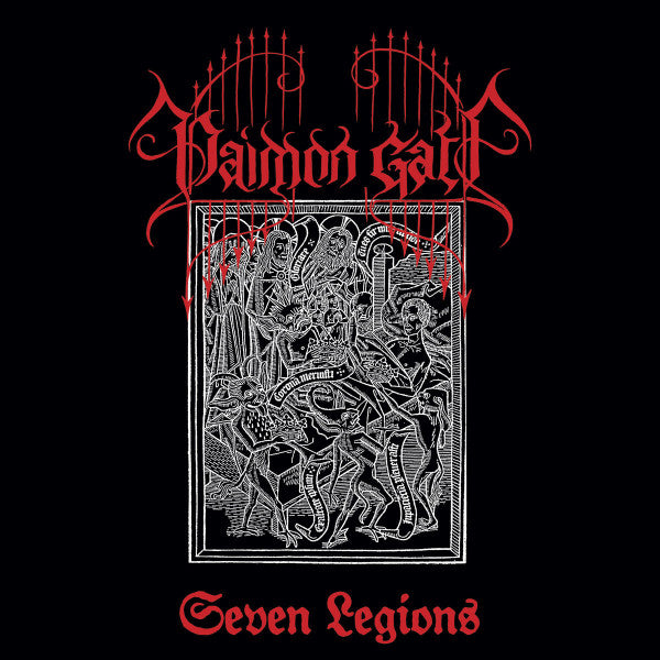 Image of Front Cover of 1824197E: LP - PAIMON GATE, Seven Legions (Nuclear War Now! Productions ; ANTI-GOTH 613, US 2022, Insert, Grey Marbled Vinyl) Scuffs On Front Sleeve  VG/EX