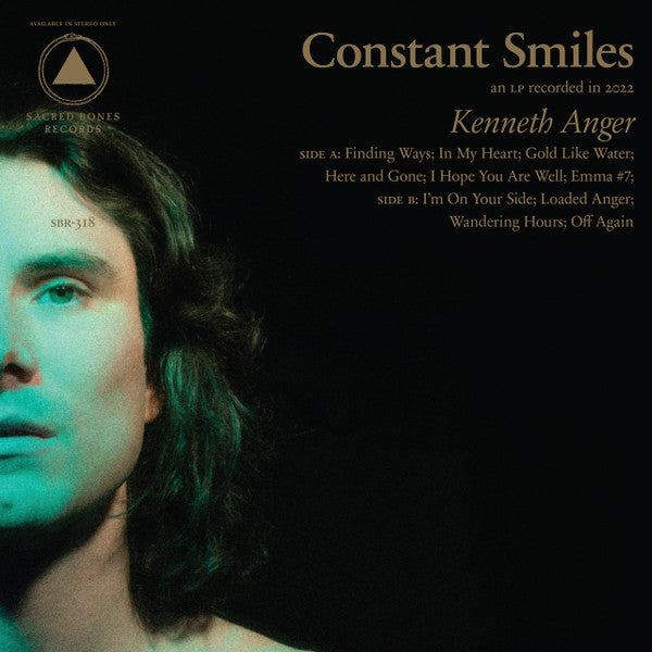 Image of Front Cover of 1824195E: LP - CONSTANT SMILES, Kenneth Anger (Sacred Bones Records ; SBR-318, US 2023, Inner, Blue Vinyl) Still In Stickered Shrinkwrap  EX/EX