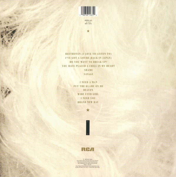 Image of Back Cover of LP - VG+/VG+ - EURYTHMICS, Savage (RCA; 19075811631, Europe 2018 Reissue, Inner, Poster, 180 Gram Vinyl), Still in hype stickered shrinkwrap.,  - 4016434C