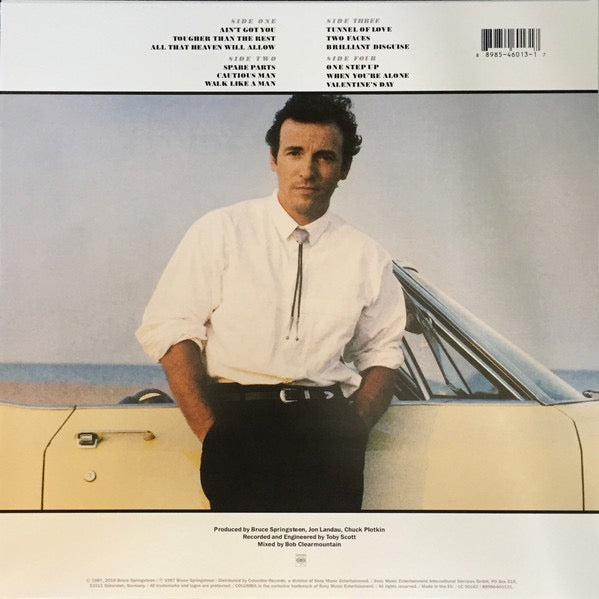 Image of Back Cover of 1814544C: 2xLP - BRUCE SPRINGSTEEN, Tunnel Of Love (Columbia; 88985460131, Europe 2018 Reissue, 2 Inners)   EX/VG+