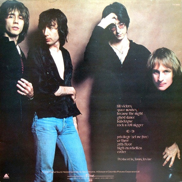Image of Back Cover of LP - VG/VG+ - PATTI SMITH GROUP, Easter (Fame Cream With No Red Checker; FA3058, UK 1989 Reissue), ,  - 3146158S