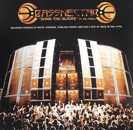 Image of Front Cover of 1824329E: 12" - BASSNECTAR FT. MS. PERSIA, Bomb The Blocks (4AD; OM 266 SV, US 2007, Picture Sleeve) Still In Shrinkwrap  VG+/VG+