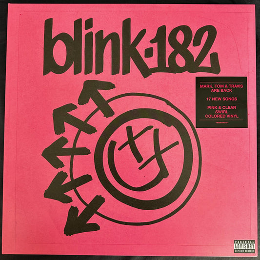 Image of Front Cover of 1844239S: LP - BLINK-182, One More Time... (Columbia; 19658830301, USA & Europe 2023, Inner, Limited Edition, Stereo, Pink & Clear Swirl)   EX/EX