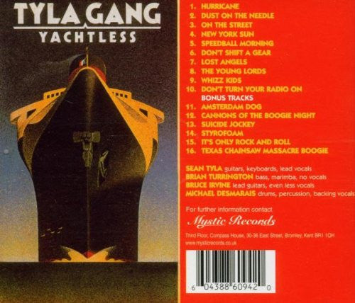 Image of Back Cover of 1854341S: CD - TYLA GANG, Yachtless (Mystic Records; MYS CD 162, UK 2003, Jewel Case)   VG+/VG+