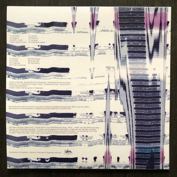Image of Back Cover of 0526103E: LP - ALBERTO LIZARRALDE, Haizetxe (Hegoa Records; Heg 006, UK 2023) Opened Instore, Still In Shrinkwrap, Corner Bump  VG+/EX
