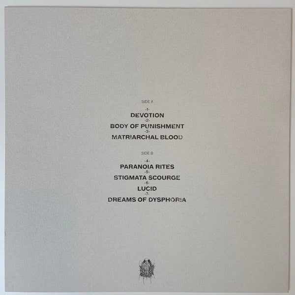 Image of Back Cover of 1814793C: LP - VACUOUS, Dreams Of Dysphoria (Me Saco Un Ojo Records; MSUO147, UK 2022, Reverse Board Sleeve, Insert) Looks unplayed  VG+/VG+