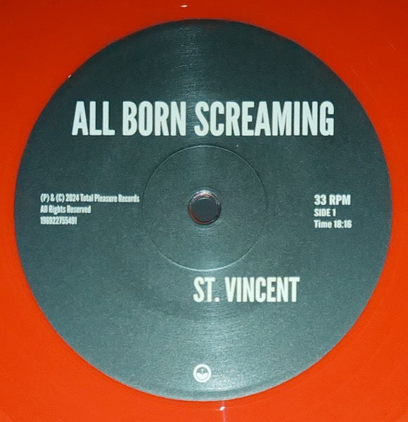 Image of Label Cover of LP - NEW/NEW - ST. VINCENT, All Born Screaming (Total Pleasure Records; 00196922755491, Europe 2024, Gatefold, Red Vinyl), ,  - 0626240E