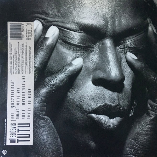 Image of Back Cover of LP - VG/VG - MILES DAVIS, Tutu (Warner Bros. Records; 925 490-1, Europe 1986, Inner, Stickered Sleeve,  Price Code WE 351), ,  - 0826159E