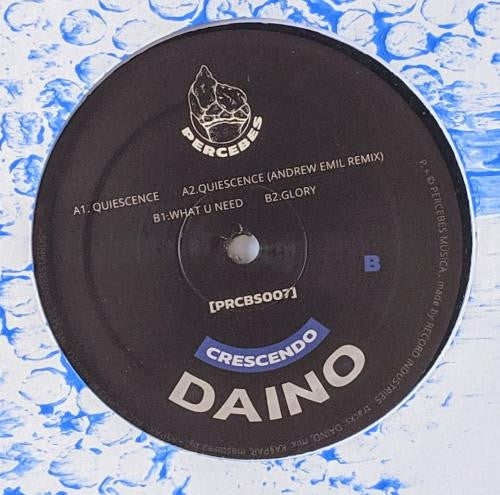 Image of Front Cover of 1944092S: 12" - DAINO, Crescendo (Percebes M sica; PRCBS007, Portugal 2020, Hand Painted Sleeve)   VG+/VG+