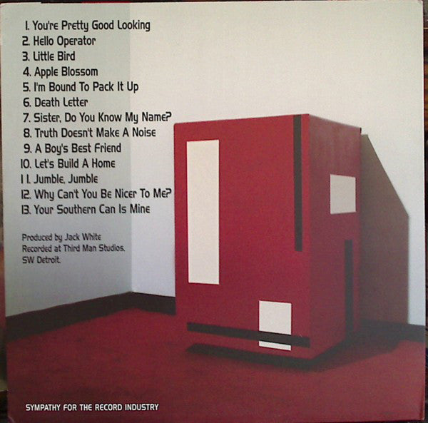 Image of Back Cover of 3814372C: LP - THE WHITE STRIPES, De Stijl (SFTRI; SFTRI 609, US 2000, No Barcode, SFTRI 572 Cat No On Label, SFTRI 609 On Spine. Rainbo Pressing) Light ring wear on sleeve.  VG/VG+