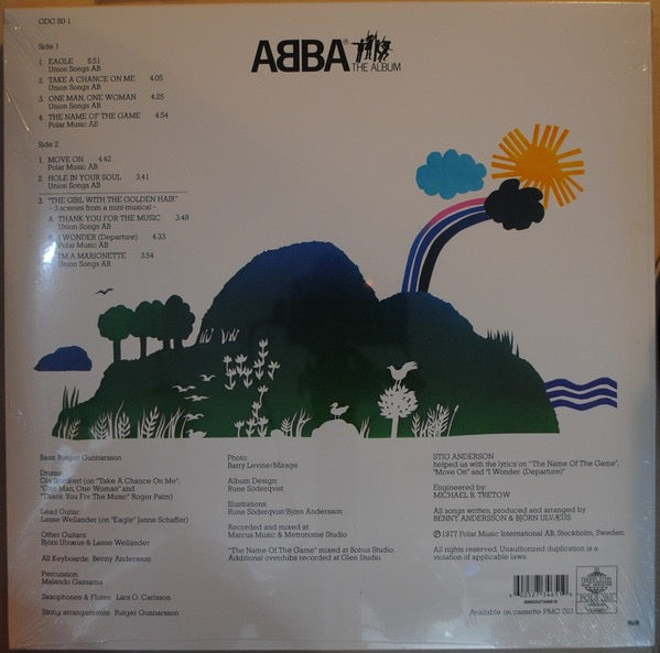 Image of Back Cover of 4214424C: LP - ABBA, The Album (Polar; POLS 282, Europe 2011 Reissue, Inner) Still in shrinkwrap.  VG+/VG+