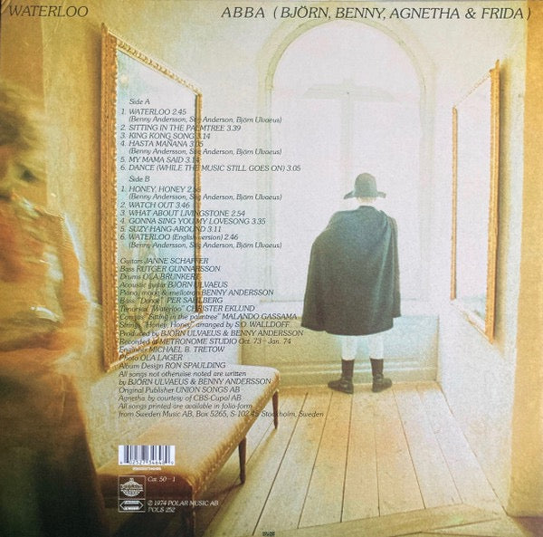 Image of Back Cover of 1914405C: LP - ABBA, Waterloo (Polar; POLS 252, Europe 2011 Reissue, Inner)   EX/VG+