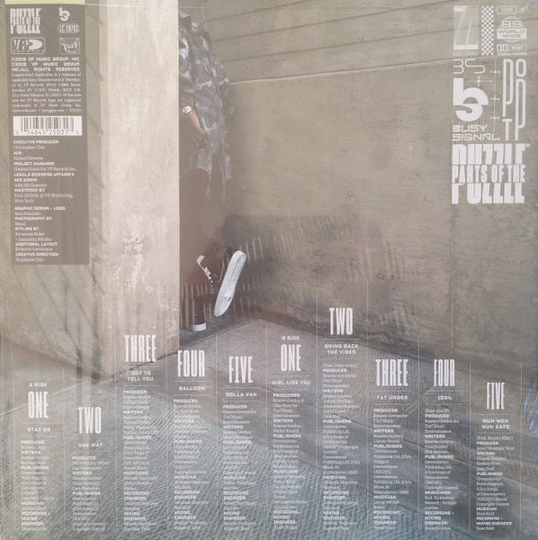 Image of Back Cover of 1914399C: LP - BUSY SIGNAL, Parts Of The Puzzle (VP Records; VP2503, US 2019) Stickered shrink-wrap  VG+/VG+