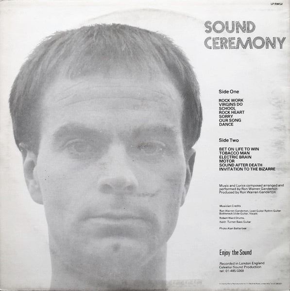 Image of Back Cover of 1914432C: LP - SOUND CEREMONY, Sound Ceremony (Celestial Sound Production; RWG2, UK 1979) Nice copy  VG+/VG+