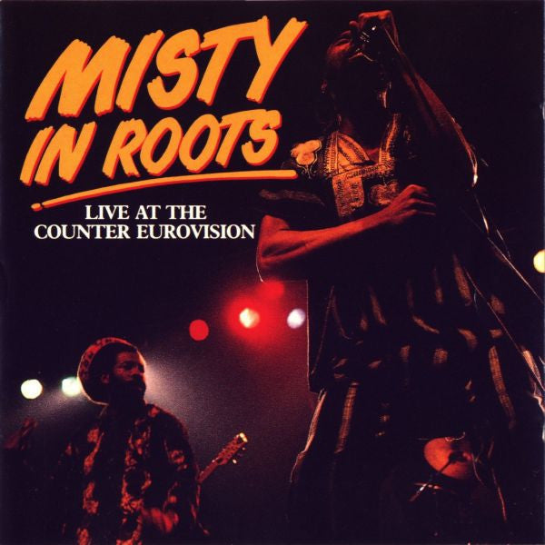 Image of Front Cover of LP - VG+/VG+ - MISTY IN ROOTS, Live At The Counter Eurovision (Kaz Records; KAZ LP 12, UK 1990, Remastered), Light creases on sleeve.,  - 3616263C