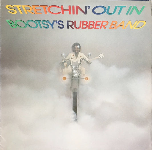 Image of Front Cover of 1914403C: LP - BOOTSY'S RUBBER BAND, Stretchin' Out In Bootsy's Rubber Band (Warner Bros. Records; BS 2920, US 1976, Inner, Jacksonville Pressing) Sleeve has some wear / damage / splits at corners; a crease across reverse at bottom. Some small stains and a sticker ghost on front  VG/VG+