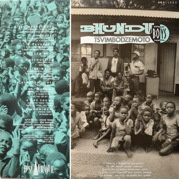 Image of Back Cover of LP - VG+/VG+ - BHUNDU BOYS, Tsvimbodzemoto = Sticks Of Fire (Discafrique; AFRI LP 03, UK 1987, Picture Sleeve), ,  - 1246220S
