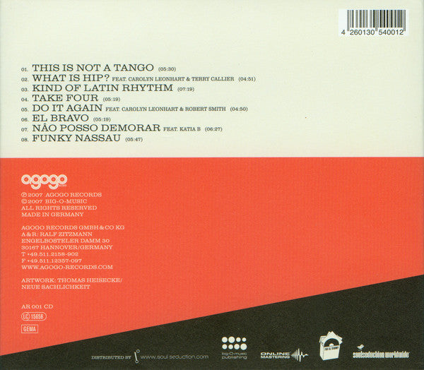 Image of Back Cover of CD - EX/EX - THE JUJU ORCHESTRA, Bossa Nova Is Not A Crime (Agogo Records; AR 001 CD, Germany 2007 Reissue, Gatefold), ,  - 1756173S