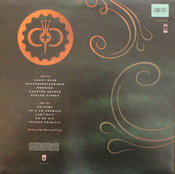 Image of Back Cover of 1924440E: LP - CHRIS AND COSEY, Techn  Primitiv (Wax Trax! Records; WAX 7125, US 1990 Reissue, Picture Sleeve, Inner) Minor edge/corner wear, strong VG sleeve.   VG/VG+