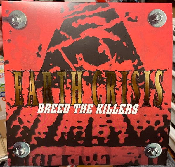 Image of Front Cover of 1914629C: LP - EARTH CRISIS, Breed The Killers (Trustkill Records; TK137, US 2023 Reissue, Yellow with Black Splatter) Opened in-store  EX/EX