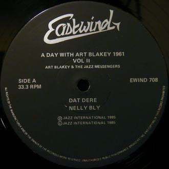 Image of Label Cover of 1924455E: LP - ART BLAKEY & THE JAZZ MESSENGERS, A Day With Art Blakey 1961   Vol II (Eastwind; EWIND 708, UK 1985 Reissue, Picture Sleeve)   VG/VG+