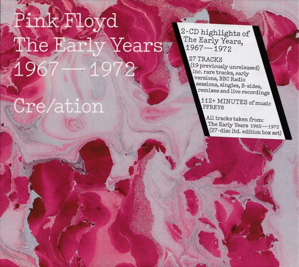 Image of Front Cover of CD - VG+/VG - PINK FLOYD, Cre/ation - The Early Years 1967 - 1972 (Pink Floyd Records; PFREY8, Europe 2016, Digipak, Booklet), Opened Instore,  - 2416002C