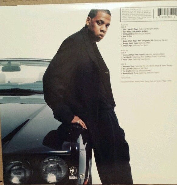 Image of Back Cover of 2xLP - G+/VG - JAY-Z, Vol. 2 Hard Knock Life (Rocafella; 3145589021, US 1998, Picture Sleeve, 2 Inners), Discs on lower end of VG but sound better than they look, plays well with some background surface noise. Inners are creased and sleeve has edge wear, still in partial shrink with hype sticker.,  - 4326184E