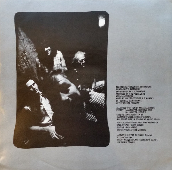 Image of Back Cover of 2024012E: LP - THE PEDALJETS, The Pedaljets (Communion Label; COMM 13, US 1989, Inner)   VG/VG